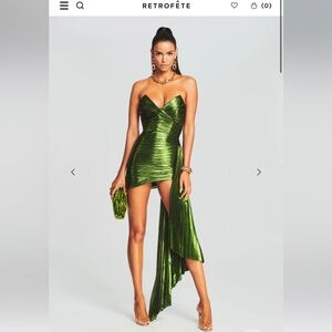 Retrofete Daniele Dress in Lime. Never worn